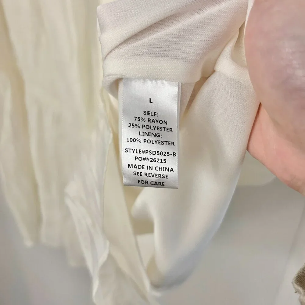 Baltic Born Brenna Button Midi Dress with Pockets in Cream Size L NWOT - Picture 8 of 12